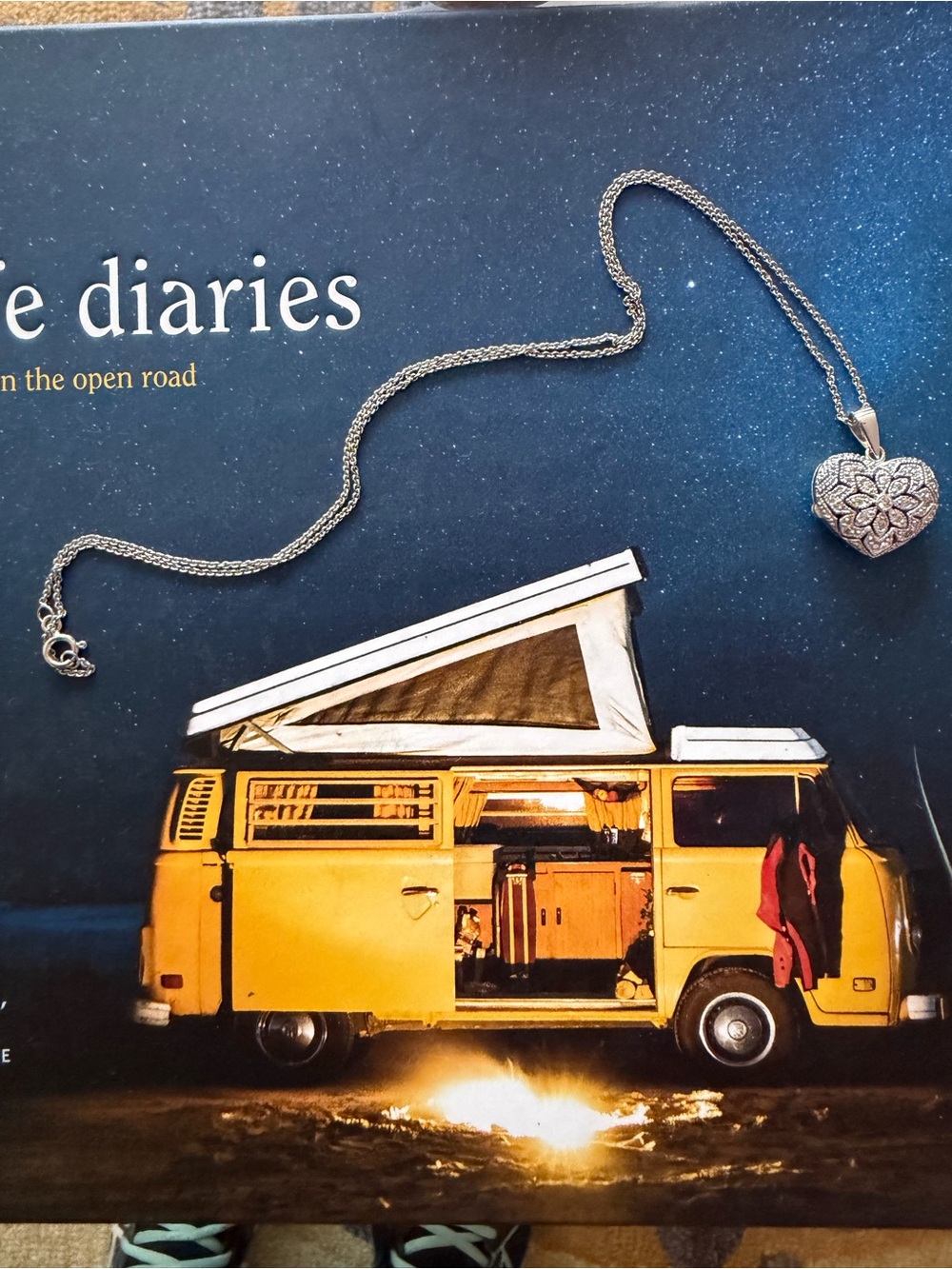 925 Silver Heart Locket Necklace with Filigree Detail